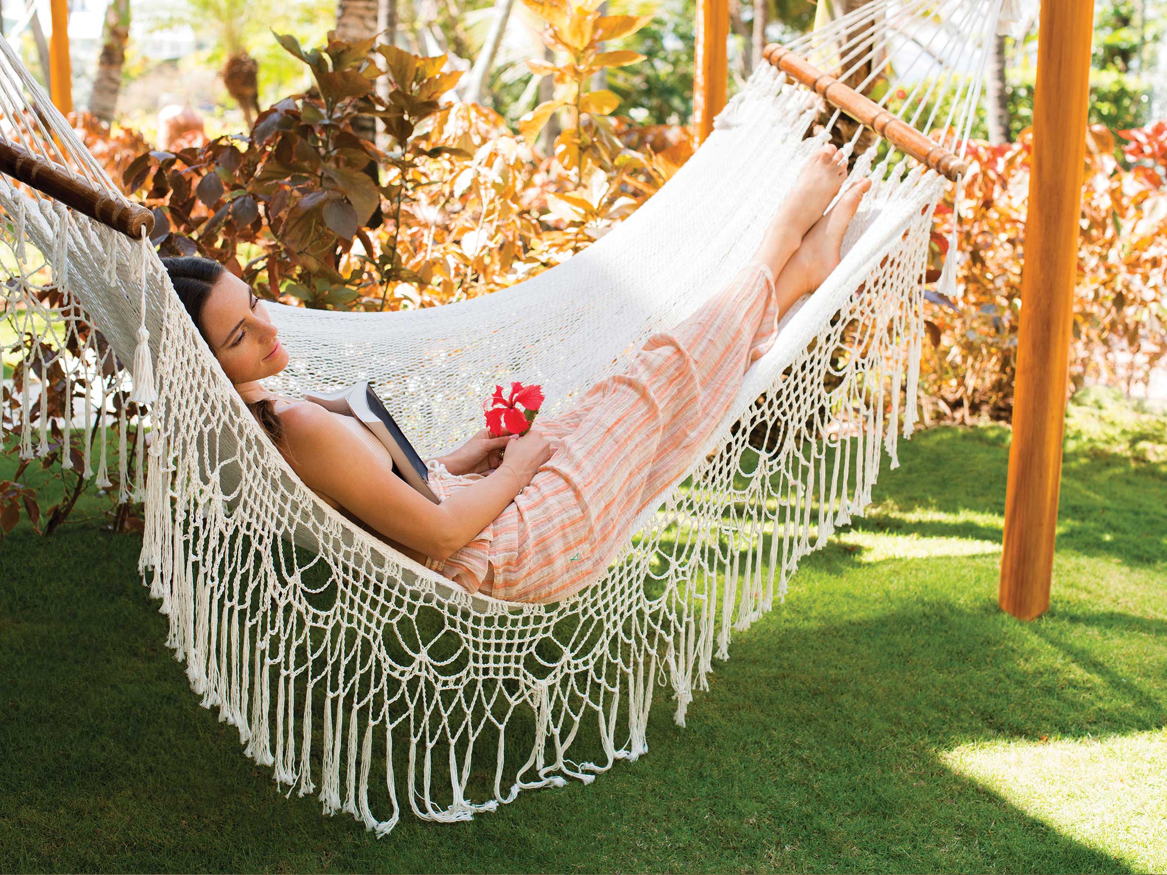 Relaxing in a Tropical Hammock